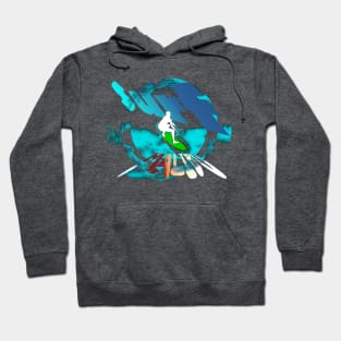 Surf Malibu Abstract Surfer Hoodie